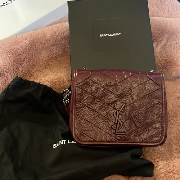 YSL burgundy small Crossbody bag - Picture 2 of 8
